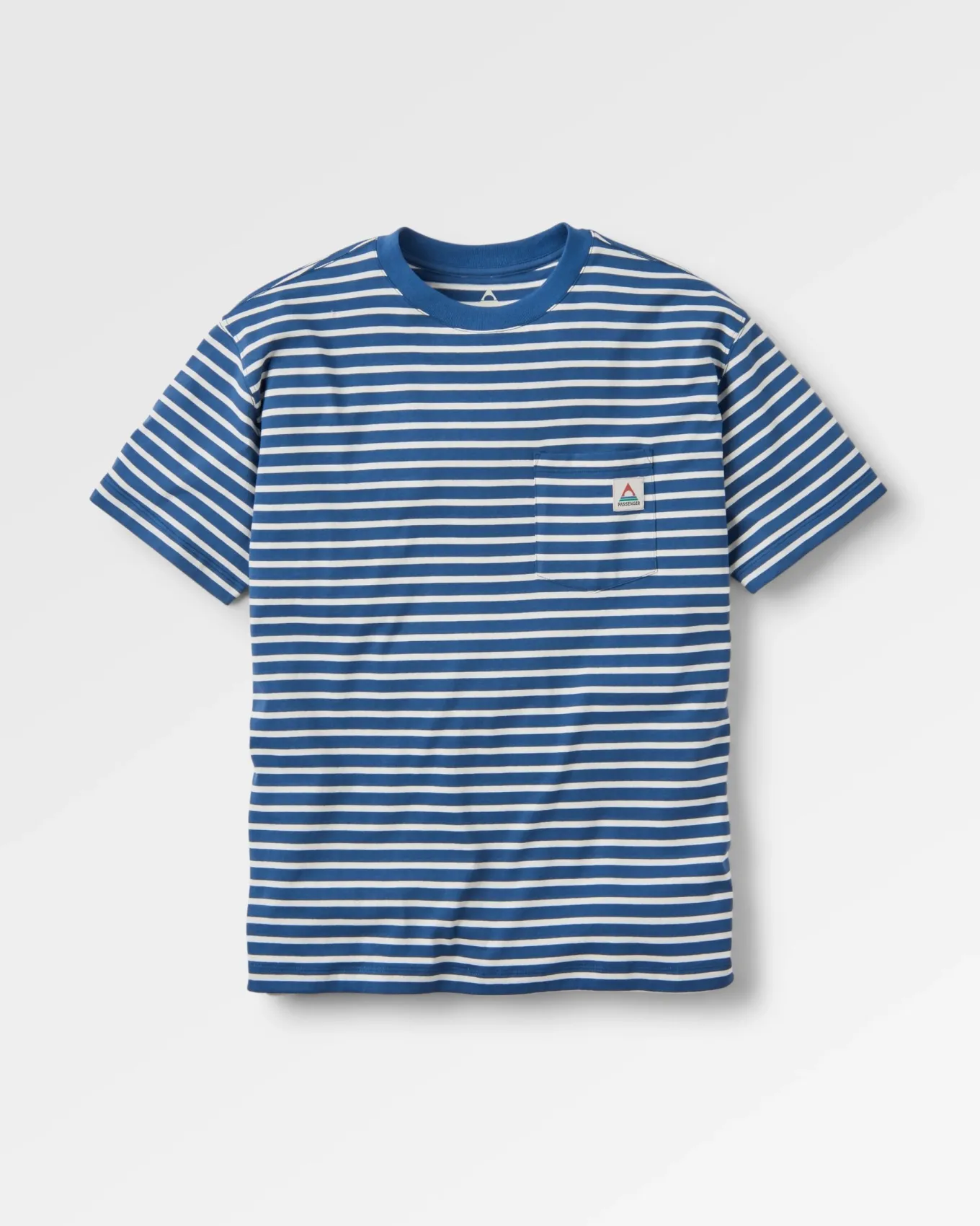 Zen Recyceltes T-Shirt mit Lockerer Passform - Dunkles Denim / Birkenstreifen